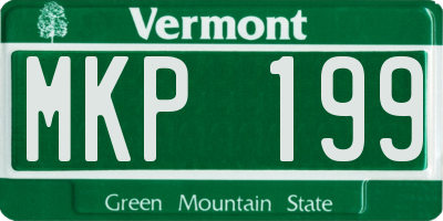 VT license plate MKP199