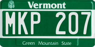 VT license plate MKP207