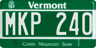 VT license plate MKP240