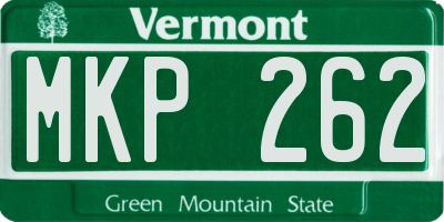 VT license plate MKP262