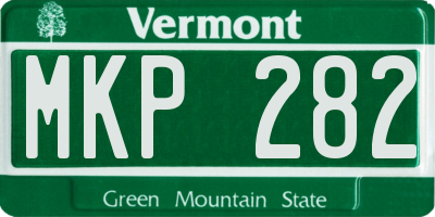 VT license plate MKP282
