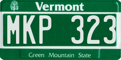 VT license plate MKP323
