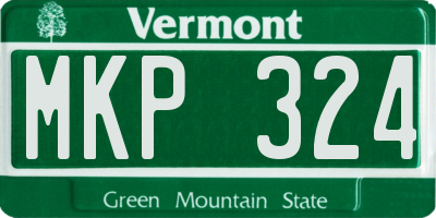 VT license plate MKP324