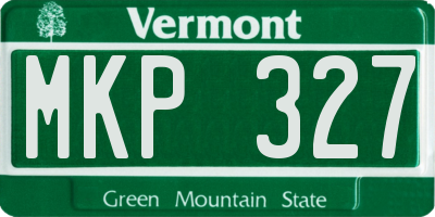 VT license plate MKP327