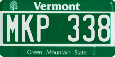 VT license plate MKP338