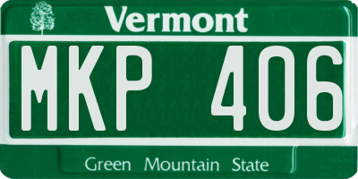 VT license plate MKP406