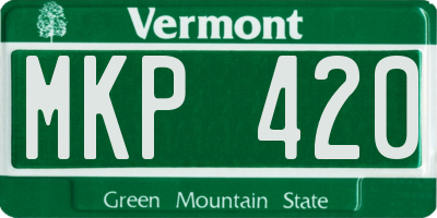 VT license plate MKP420