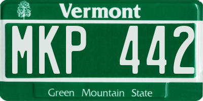 VT license plate MKP442