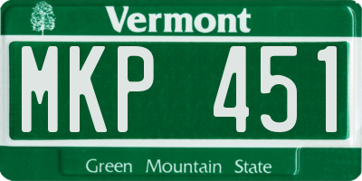 VT license plate MKP451