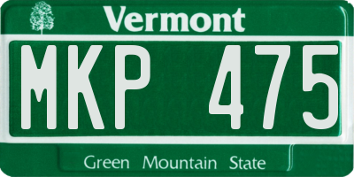 VT license plate MKP475