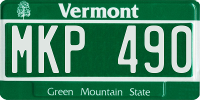 VT license plate MKP490