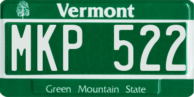 VT license plate MKP522