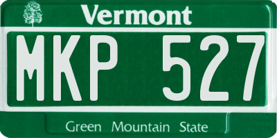 VT license plate MKP527