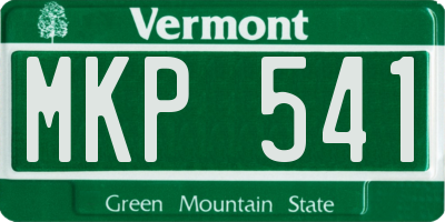 VT license plate MKP541