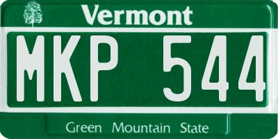 VT license plate MKP544
