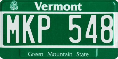 VT license plate MKP548