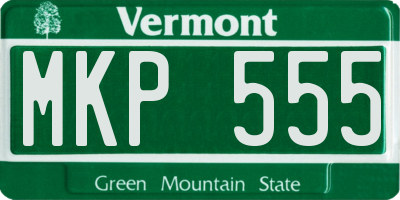 VT license plate MKP555