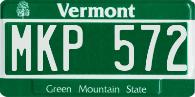 VT license plate MKP572