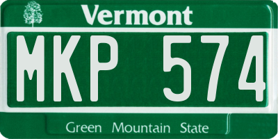 VT license plate MKP574