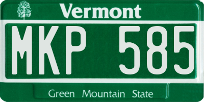 VT license plate MKP585