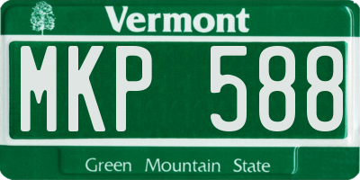 VT license plate MKP588