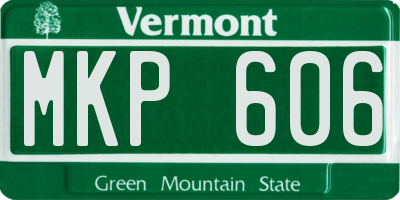 VT license plate MKP606