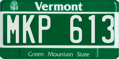 VT license plate MKP613