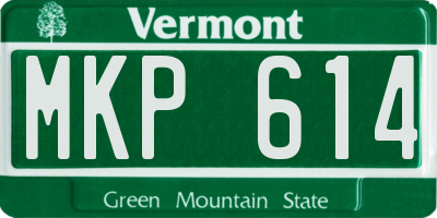 VT license plate MKP614