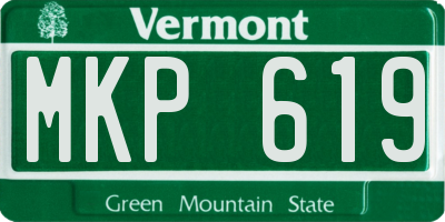 VT license plate MKP619