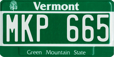 VT license plate MKP665
