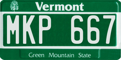 VT license plate MKP667