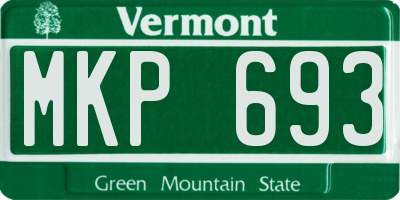 VT license plate MKP693