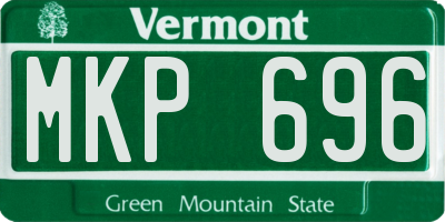 VT license plate MKP696