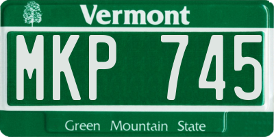 VT license plate MKP745