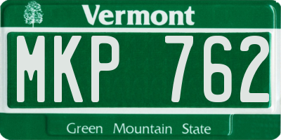 VT license plate MKP762
