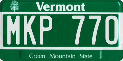 VT license plate MKP770