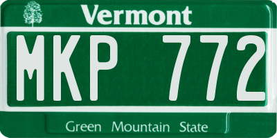 VT license plate MKP772