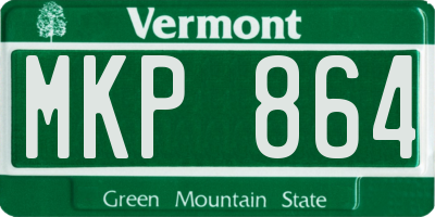 VT license plate MKP864