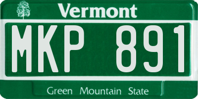 VT license plate MKP891