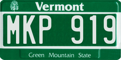 VT license plate MKP919