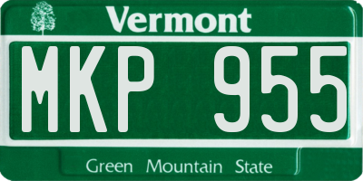 VT license plate MKP955