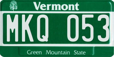 VT license plate MKQ053