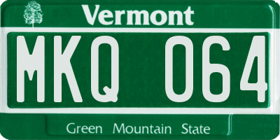 VT license plate MKQ064