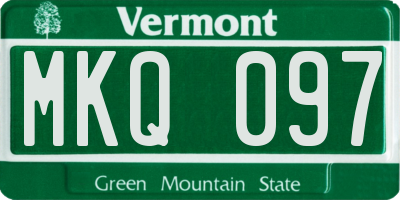 VT license plate MKQ097