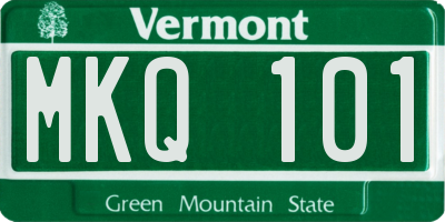 VT license plate MKQ101