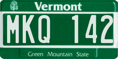 VT license plate MKQ142