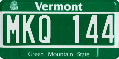VT license plate MKQ144