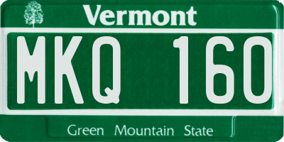 VT license plate MKQ160