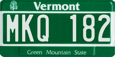 VT license plate MKQ182