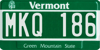 VT license plate MKQ186